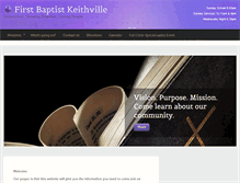 Tablet Screenshot of firstbaptistkeithville.org